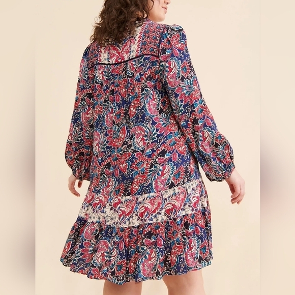 NEW Anthropology Spliced Tunic Dress Size Small - Picture 5 of 12